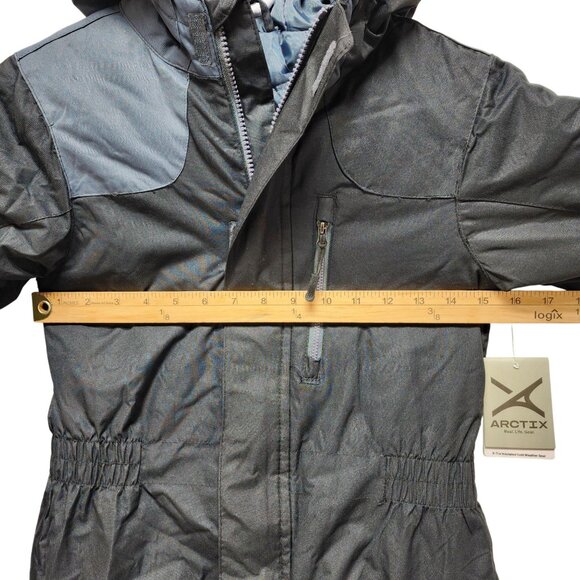 Arctix Kids Black Gray Insulated Snow Suit Hood Tag Size S (8) Warm Winter - Picture 7 of 8